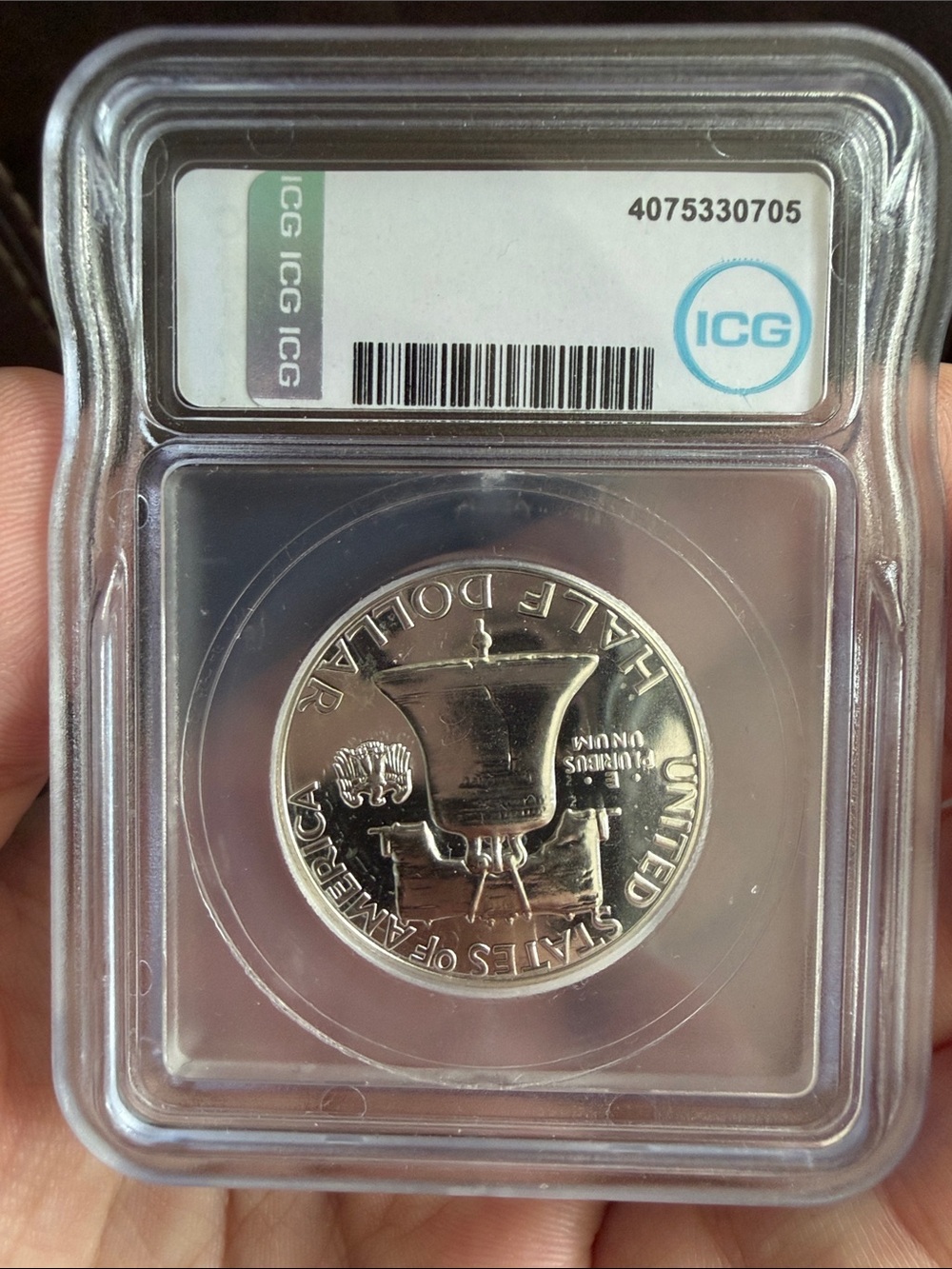 2pc LOT •FRANKLIN HALF DOLLAR• Graded ICG PR-67 >> 1961 & 1963 - Picture 4 of 8